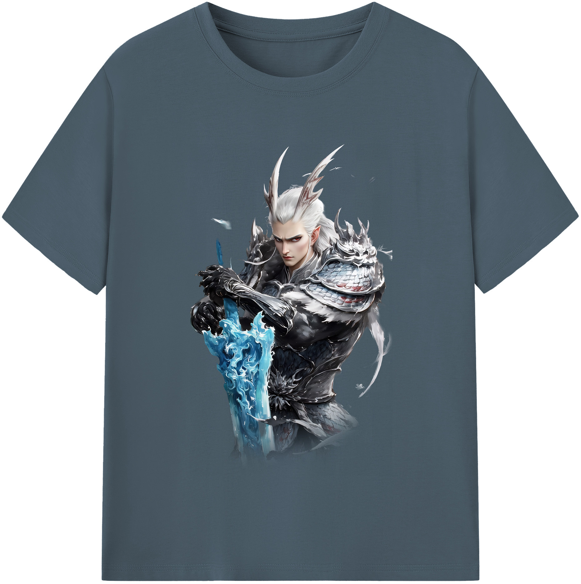 （画像用） Ne Zha 2 ナタ 魔童の大暴れ 綿100％半袖Tシャツ（フロントプリント）
